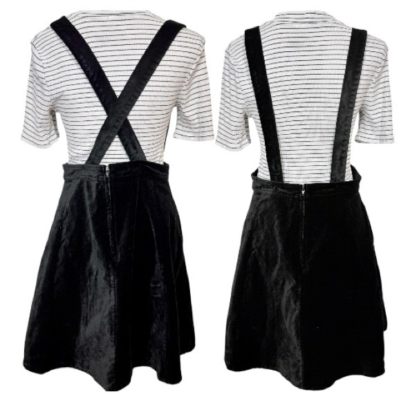 ModCloth velvet pinafore dress jumper Cupcake consultant size Large NWT - Picture 6 of 17